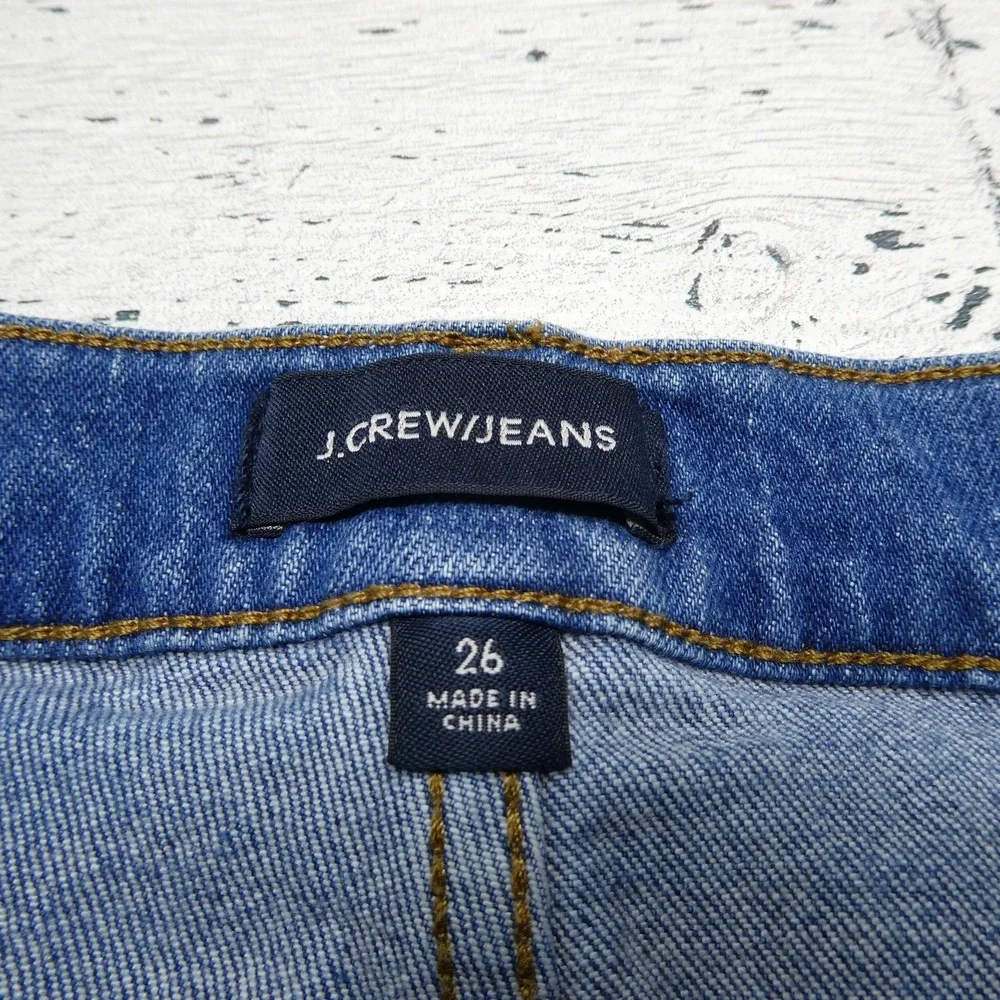 J Crew Denim Skirt‎ Womens 26 Button Front Pencil Jean Pockets Classic Casual - Picture 2 of 6